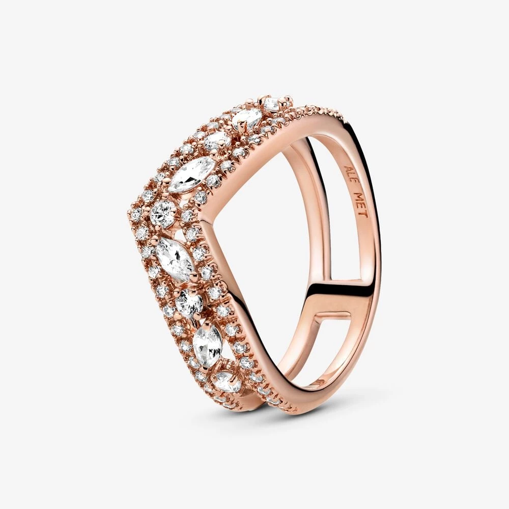 пръстен pandora sparkling marquise double wishbone 189095c01