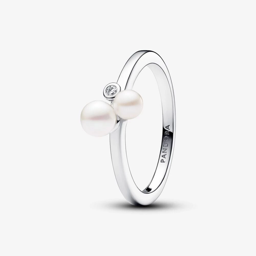 пръстен с обработени сладководни култивирани перли pandora duo 193156c01