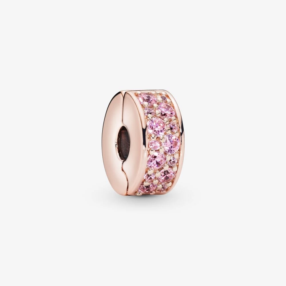 талисман с щипка pandora pink pavé 781817pcz
