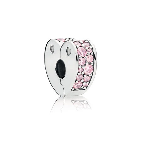 сребърна клип пандора розови дъги на любовта