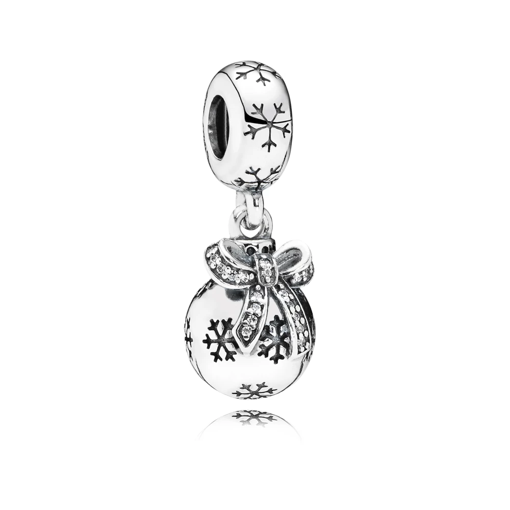сребърна талисман висулки пандора коледа bauble