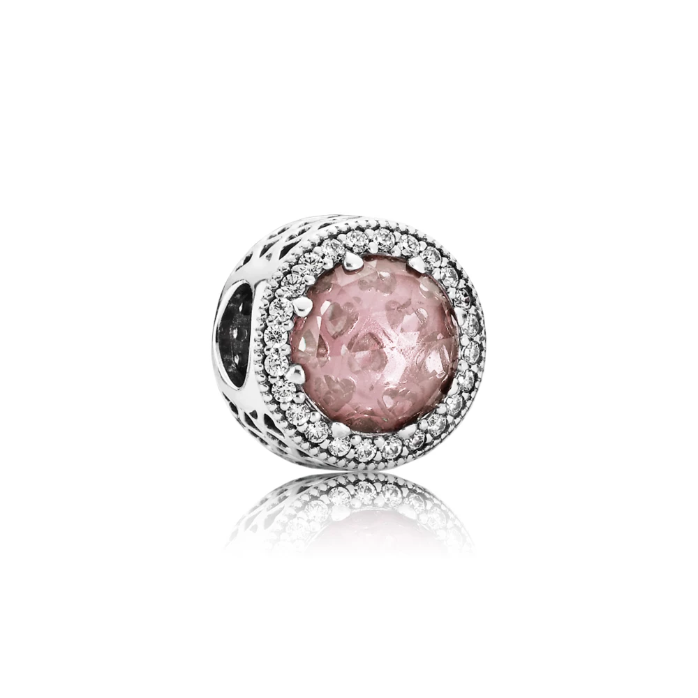 сребърна талисман пандора rosy radiant hearts