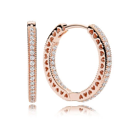 (изображение за) Сияен блясък - 286318CZ - Обици PANDORA